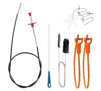 Zuxbolf 6 Piezas Desatascador Fregadero,Cepillo de Limpieza para Desagüe Desatascadors Tuberias Profesional Manual Limpiador Desagües Cepillo para Cocina,Baño,Desatascar Cabellos y Residuos Desagües
