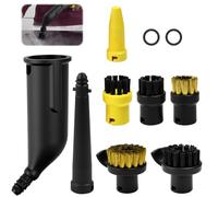 Zuxbolf Juego de Accesorios de 10 Piezas Para Limpiadores a Vapor Kärcher Sc1 Sc2 Sc3 Sc4 Sc5, Con Boquilla Extendida, Boquillas Curva, Cepillo Redondo, Boquilla Para Lechada y Junta