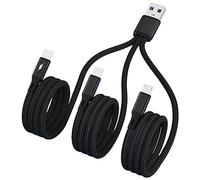 ZUXOCY Cable de carga 3 en 1 USB a tipo C Multi en 1, puerto tipo C, cable de carga rápida de 5 V para teléfonos móviles, cable de carga de múltiples dispositivos
