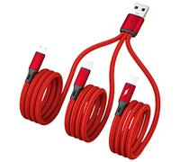 ZUXOCY Cable de carga 3 en 1 USB a tipo C Multi en 1, puerto tipo C, cable de carga rápida de 5 V para teléfonos móviles, cable de carga de múltiples dispositivos