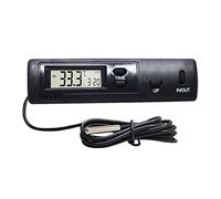 ZUXOCY Reloj termómetro para pantalla digital de coche de 12 V, reloj electrónico, retroiluminación LCD, temperatura interior y exterior