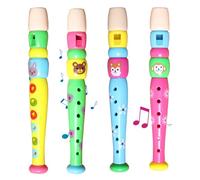 Zuzer 4PCS Flauta de Pico de Plástico Flauta Escolar 6 Agujeros Flautas Dulces Soprano Grabadora para Principiantes Niños