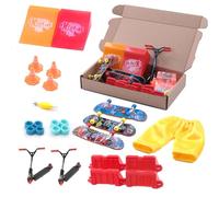 Zuzer Finger Skateboard 24PCS Fingerboard Ramp Set,Mini Skate Tech Deck Rampe Set,Finger Skate Park Kit para niños