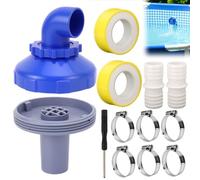 ZUZGO Boquilla de entrada para piscina, 32 mm, boquilla giratoria 360°, boquilla de salida para piscina, diámetro de 32/38 mm, boquilla de entrada para piscina, salida de aire