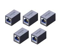ZUZONG Acoplador Ethernet RJ45 de 10 GB, acoplador en línea de 10 Gbps para Cat8/Cat7/Cat6a/Cat6/Cat5e/Cat5 Ethernet adaptador extensor de cable para PC, router, módem, PS5, Xbox, hembra a hembra (5