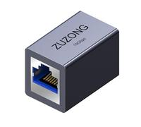 ZUZONG Acoplador Ethernet RJ45 de 10 GB, acoplador en línea de 10 Gbps para Cat8/Cat7/Cat6a/Cat6/Cat5e/Cat5 Ethernet adaptador extensor de cable para PC, router, módem, PS5, Xbox, hembra a hembra (1