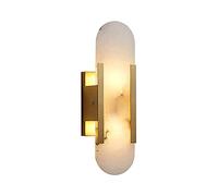 ZVALIEVYE Lámpara de Pared China Moderna H65 de Mármol Yre, para Decoración de Interiores, para Dormitorio, Pasillo, Sala de Estar, con Borde Dorado.