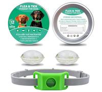 ZVD Collar antiparasitario para perros, collar antiparasitario natural, colgante repelente de pulgas y garrapatas para perros, ingredientes 100% naturales, protege contra pulgas y garrapatas (verde)