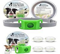 ZVD Eliminación de ácaros del Polvo Collar, Collar Antipulgas para Perros con 4 Cápsulas Reemplazables, Ingredientes 100% Naturales, para Perros Pequeños, Medianos y Grandes (Verde)
