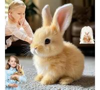 ZVD Juguete De Peluche De Pascua, Mi Conejo De Juguete Realista, Un Conejo Interactivo Que Rebota con Orejas Que Saltan, Mi Conejito Realista, Orejas Que Saltan, Retorcen Y Treman (A)