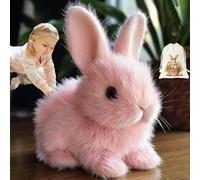 ZVD Juguete De Peluche De Pascua, Mi Conejo De Juguete Realista, Un Conejo Interactivo Que Rebota con Orejas Que Saltan, Mi Conejito Realista, Orejas Que Saltan, Retorcen Y Treman (B)
