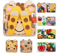 ZVD Libro Montessori 1 año - 20 en 1 Busy Board de Actividad, Juguetes Educativos Juguete Sensoriales, Libro Interactivo Juguetes Montessori para Niños 1 2 3 4 5 años (El Cervatillo)