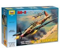 Zvezda 500787279 500787279-1:72 Ilyushin IL-2 Stormovik 1942 - Maqueta de construcción de plástico para Principiantes, diseño de Camuflaje