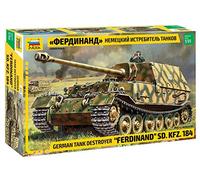 Zvezda 3653 500783653-1:35 SD. Maqueta de Coche, diseño de Tigre de Ferdinand 184, Kit de Montaje, construcción de Modelos, aficiones, Manualidades, Kit de Montaje de plástico, sin Pintar