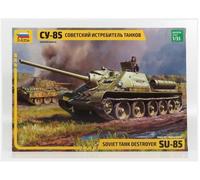 Zvezda 500783690 Vehículo 500783690 - 1:35 SU-85 Soviet Self Propelled Gun, Kit de Montaje de plástico para Principiantes, Color Caqui
