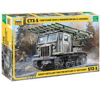 Zvezda- American,Army 3700-STZ-5 with BM-13 Katyusha, Escala 1/35, Plastic Model Kit, Youth Large / 11-13 (ZS3700)