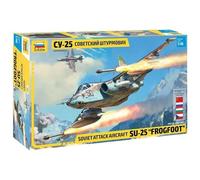 ZVEZDA 4807 1:48 Sukhoi SU-25 Frogfoot Sov.att.airc - Maqueta de construcción de plástico, kit de montaje, réplica detallada, sin pintar