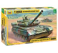 Zvezda Models T-80BV Battle Tank with ERA