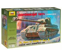 Zvezda 500783616-Kit plástico, 1:35 Pz.Kpfw.Vi Tiger II Porsche Turret Montaje -