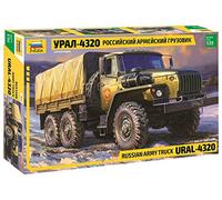 Zvezda 500783654 - 1:35 Ural 4320 - Camión Ruso, maqueta, Kit de construcción, construcción de Modelos, aficiones, Manualidades, Kit de plástico, sin Pintar, tamaño Mediano