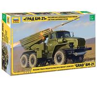 Zvezda 3655' Grad ' BM-21 de Rusia Camión Cohete Lanzadera Kit 1/35 Escala -T48