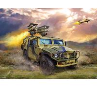 Zvezda 500783682-1:35 GAZ Kornet, maqueta, Kit de construcción, construcción de Modelos, Hobby, Manualidades, Kit de construcción de plástico, sin lacar