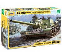 Zvezda 500783688 - 1:35 SU-100 Soviet Tank Destroyer WWII, maqueta, Kit de construcción, construcción de Modelos, aficiones, Manualidades, Kit de plástico sin Pintar, 35 cm