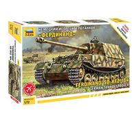 Zvezda 500785041 500785041-1:72 SD.Kfz.184 Ferdinand Tiger - Maqueta de plástico para Principiantes, diseño de Camuflaje