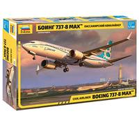 Zvezda 500787026 - Boeing 737-8 MAX 1:144 - Maqueta de construcción, construcción de Modelos, aficiones, Manualidades, Kit de plástico sin Pintar, tamaño Mediano