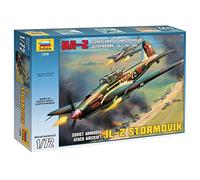 Zvezda 500787279 500787279-1:72 Ilyushin IL-2 Stormovik 1942 - Maqueta de construcción de plástico para Principiantes, diseño de Camuflaje