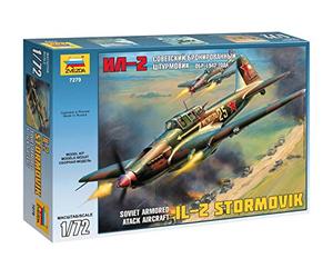 Zvezda 500787279 500787279-1:72 Ilyushin IL-2 Stormovik 1942 - Maqueta de construcción de plástico para Principiantes, diseño de Camuflaje