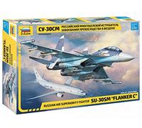 Zvezda 500787314-1 Sukhoi 500787314-Sukhoi SU-30 SM 1:72 plástico-Maqueta-Montaje-Kit de construcción-para Principiantes-detallado, Color Plateado (ZV7314)