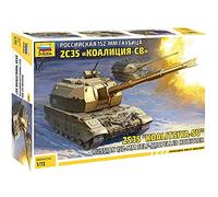 Zvezda 5055 Koalitsya-SV Self Propell.Howitzer - Kit de construcción de plástico, kit para montar, réplica detallada, sin pintar