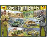 Zvezda 530005203 1:72 WWII Battle Set Ostfront, maqueta de plástico, Kit de Montaje para Montar, réplica Detallada, Multicolor