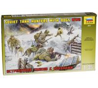 Zvezda 923611-1/35 sowjetische Panzerjäger mit Hunden - Maßstab 1:35