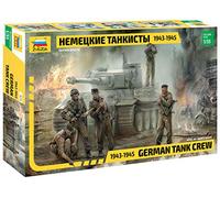 German Tanque Crew WWII Late 1 :3 5 Figura Plástico Modelo Kit Zvezda