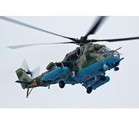 Zvezda - Helicoptero 1/48 Mil Mi-35 M Hind E (9/22) *zve4813 Verde Y Gris Realista Kit de modelo de helicóptero