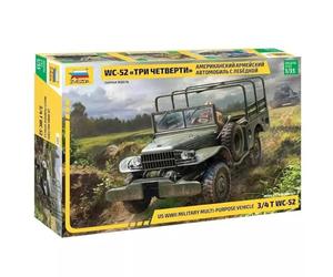 Zvezda - Maqueta de coche Us WWII Military Multi-Purpose Vehicle 3/4t Dodge Wc-52 3664| 1:35
