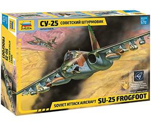 Zvezda - Modelos de Aviones Sukhoi Su - 25 Frogfoot, Escala 1:72