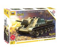Zvezda Maqueta de plástico SU-122 1:72 (5043) - Destructor soviético, réplica detallada sin pintar
