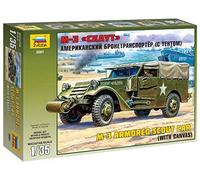 Zvezda- WWII US M3 Spähwagen gep mit Plane Maqueta, Multicolor (Z3581)