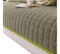 ZVfsdgSDFG Funda para sofá, Funda Antideslizante sofá c/diseño de Rejilla, Suave/Afelpada, Apta(Green a,90x240cm)