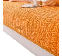 ZVfsdgSDFG Funda para sofá, Funda Antideslizante sofá c/diseño de Rejilla, Suave/Afelpada, Apta(Orange,90x240cm)