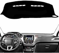 ZVFZGFGR - Cubierta para salpicadero de Coche Cubiertas Interiores antiarañazos para salpicadero - para Peugeot 208 2008 2013-2015 2016 2017 2018 2019, Black(Red Edge), Right Hand Drive