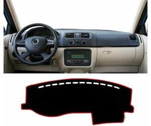 ZVFZGFGR - Cubierta para salpicadero de Coche Cubiertas Interiores antiarañazos para salpicadero - para Skoda Fabia 2 2007 2008 2009 2010 2011 2012 2013 2014