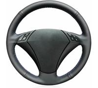 ZVFZGFGR - Fundas para Volante Cosidas para Coche, para BMW 5 Series E61 Touring 2004-2009 Protector de Cuero Negro Cosido para el Volante