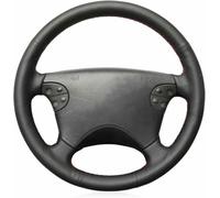 ZVFZGFGR - Fundas para Volante Cosidas para Coche, para Mercedes para Benz E-Class W210 1999-2002 Protector de Cuero Negro Cosido para el Volante