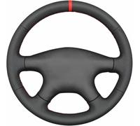 ZVFZGFGR - Fundas para Volante Cosidas para Coche, para Volkswagen para Transporter T4 2000 2001 2002 Protector de Cuero Negro Cosido para el Volante