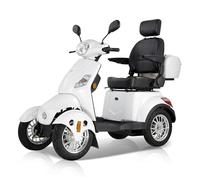 ZVGREEN-XL-500S25 - Scooter de movilidad con 4 ruedas - móvil para personas mayores - asiento de capitán (Blanco)