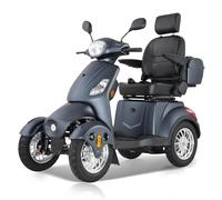 ZVGREEN-XL-500S25 - Scooter de movilidad con 4 ruedas - móvil para personas mayores - asiento de capitán (Negro mate)